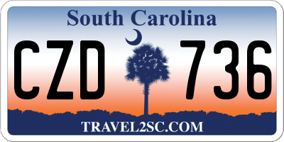 SC license plate CZD736