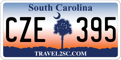 SC license plate CZE395