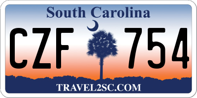 SC license plate CZF754