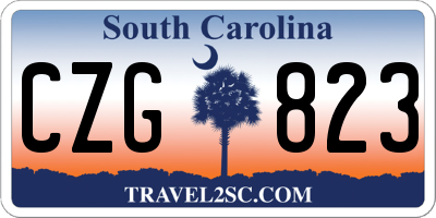 SC license plate CZG823