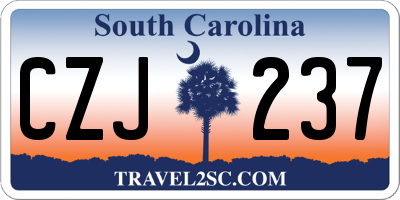 SC license plate CZJ237