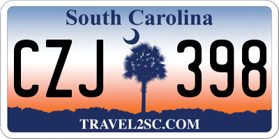 SC license plate CZJ398
