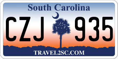 SC license plate CZJ935