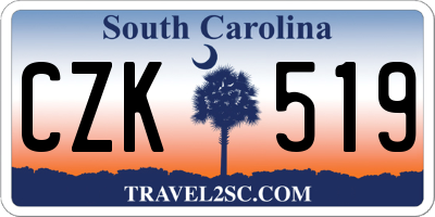 SC license plate CZK519
