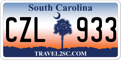 SC license plate CZL933