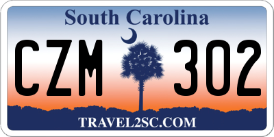 SC license plate CZM302