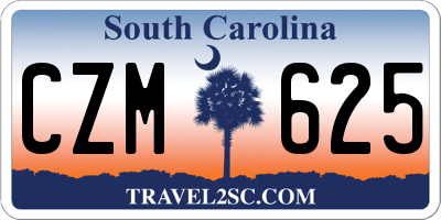 SC license plate CZM625