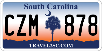 SC license plate CZM878