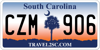 SC license plate CZM906