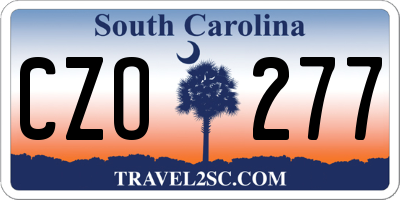 SC license plate CZO277