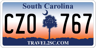 SC license plate CZO767