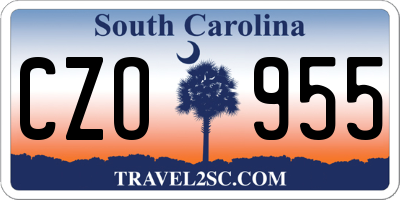 SC license plate CZO955