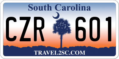 SC license plate CZR601