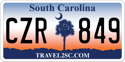 SC license plate CZR849