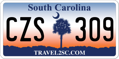 SC license plate CZS309