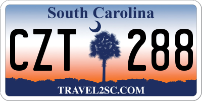 SC license plate CZT288