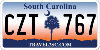 SC license plate CZT767