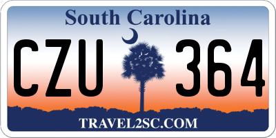 SC license plate CZU364