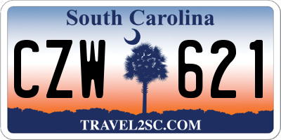 SC license plate CZW621