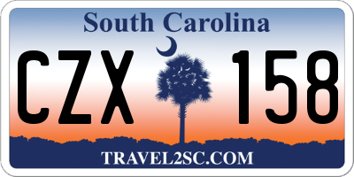 SC license plate CZX158
