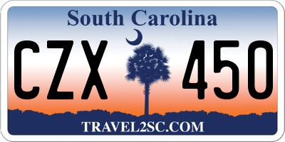 SC license plate CZX450