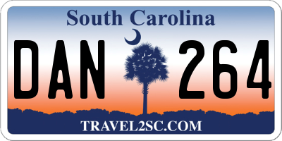 SC license plate DAN264