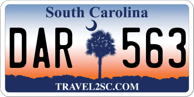 SC license plate DAR563