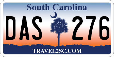 SC license plate DAS276