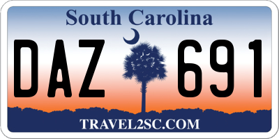 SC license plate DAZ691