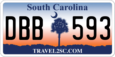 SC license plate DBB593