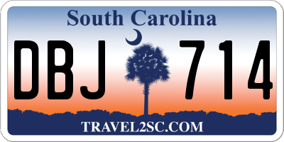 SC license plate DBJ714