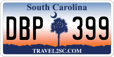 SC license plate DBP399