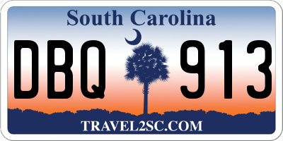 SC license plate DBQ913