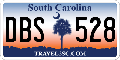 SC license plate DBS528