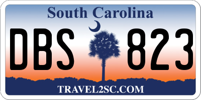 SC license plate DBS823