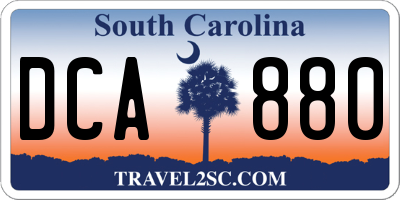 SC license plate DCA880