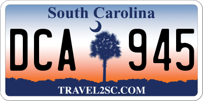 SC license plate DCA945