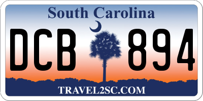 SC license plate DCB894