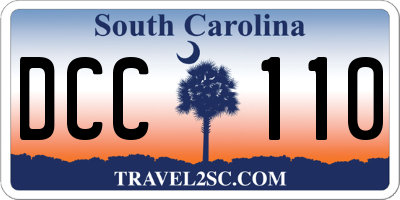 SC license plate DCC110