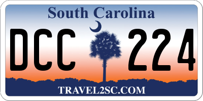 SC license plate DCC224