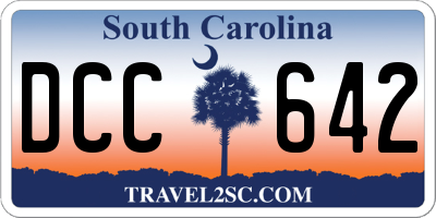 SC license plate DCC642