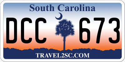 SC license plate DCC673
