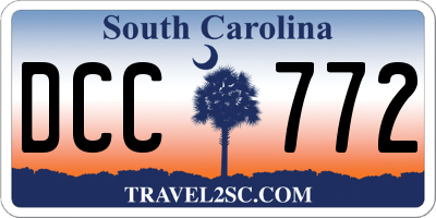 SC license plate DCC772