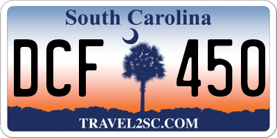 SC license plate DCF450