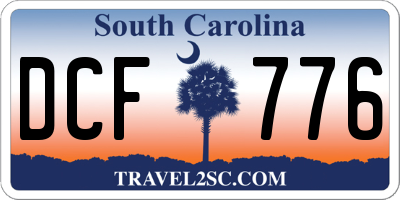 SC license plate DCF776