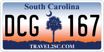 SC license plate DCG167