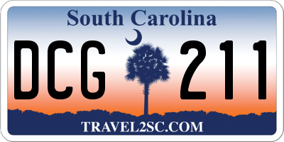 SC license plate DCG211