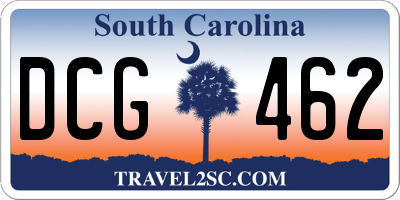 SC license plate DCG462
