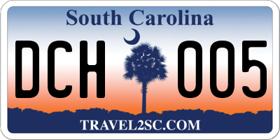 SC license plate DCH005