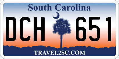 SC license plate DCH651